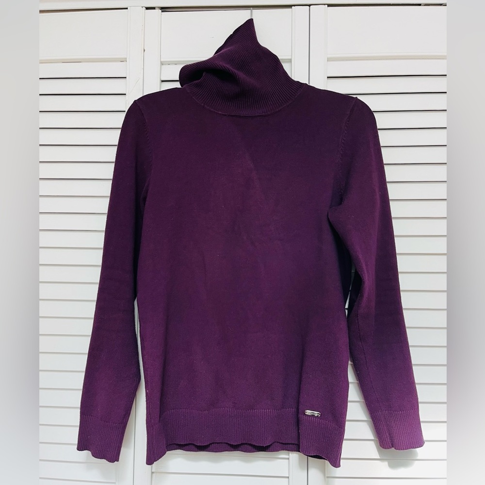 Calvin Klein Purple Turtle Neck Top